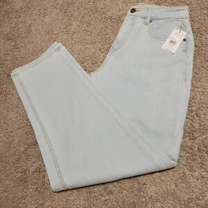 Volcom Stoned Straight High Wasted Jeans In CZblue Size 25x27 Bnwt